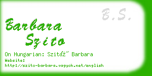 barbara szito business card